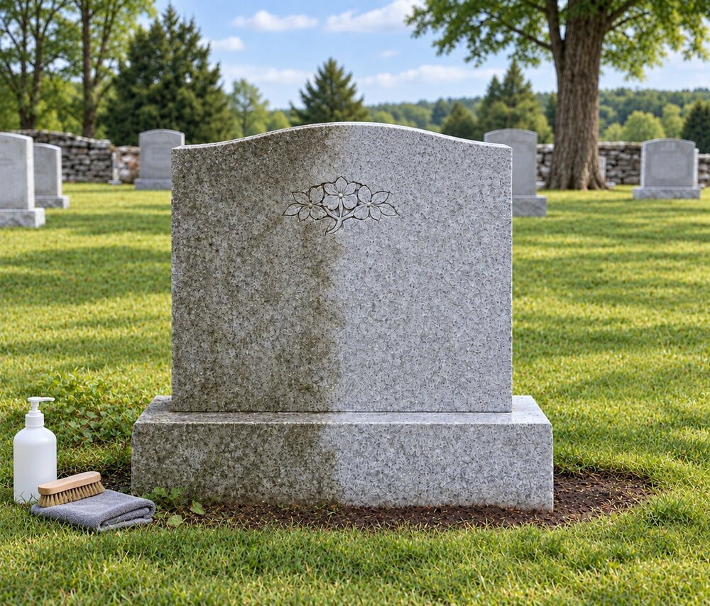 Generated concept illustration of the same fictional memorial during care